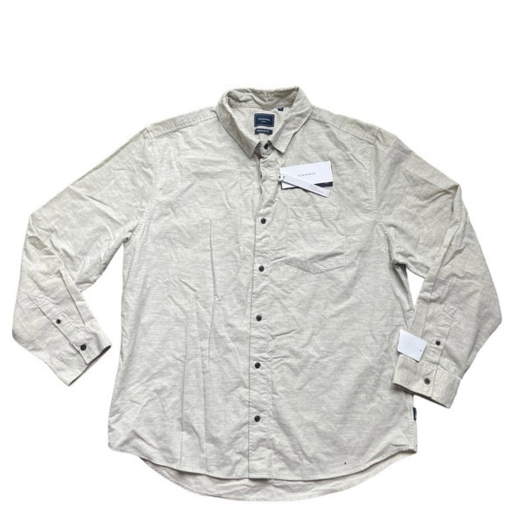 7 Diamonds long sleeve regular fit corduroy natural heatherd grey size XXL